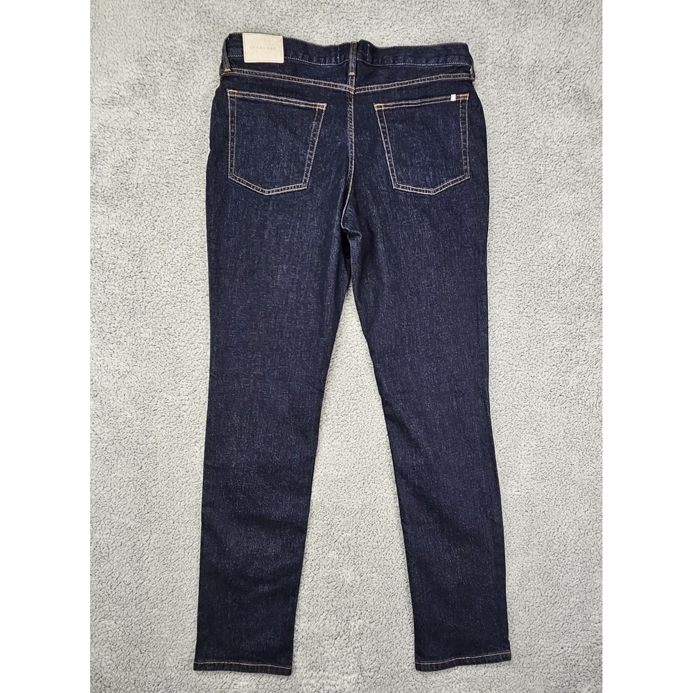 Everlane Slim Fit Jeans Men's 35x34 Dark Wash Organic Cotton Stretch Denim - Picture 6 of 12